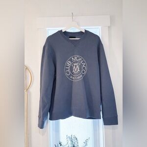 Club Monaco Women's Blue Crew Neck Sweater